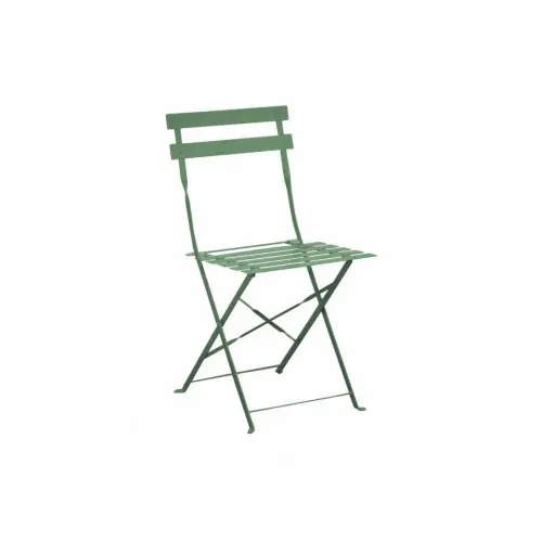 Paiement Sécurisé Lot de 2 Chaise Cuba pliantes Acier/Lattes - Amande - PROLOISIRS