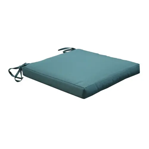 Lot de 4 Coussins Galette bleu avec ouate pour assise - déhoussables - PROLOISIRS Offre Spéciale