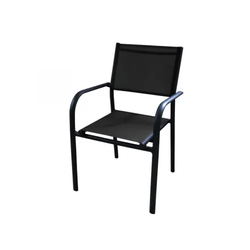 Meilleur Prix Lot de 6 fauteuils Duca - graphite / noir - PROLOISIRS
