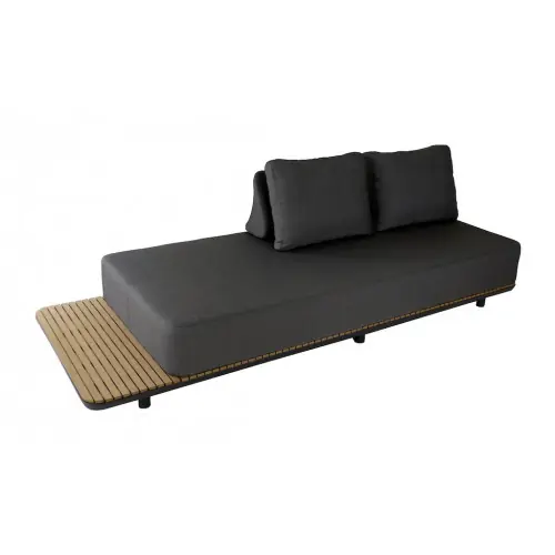Module bas FREEDOM 255x98x43 cm – Graphite – Aluminium et composite look bois – PROLOISIRS Super Prix