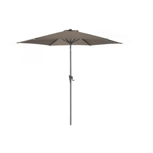 Marque Parasol 300 cm – manivelle – Gris / taupe – PROLOISIRS