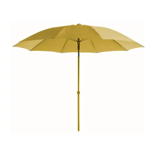 Parasol de jardin droit rond inclinable Curry - Aluminium et Fibre de verre 270/10 - PROLOISIRS Certifié