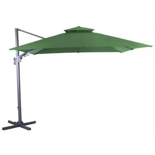 Parasol déporté – CLIM – Aluminium – 3×3 – Amande – PROLOISIRS Remise