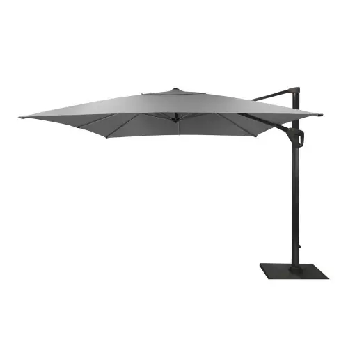 Parasol déporté Elios FULL LED alu/novasun - chiné clair 3 x 3 m - PROLOISIRS Prix Réduit