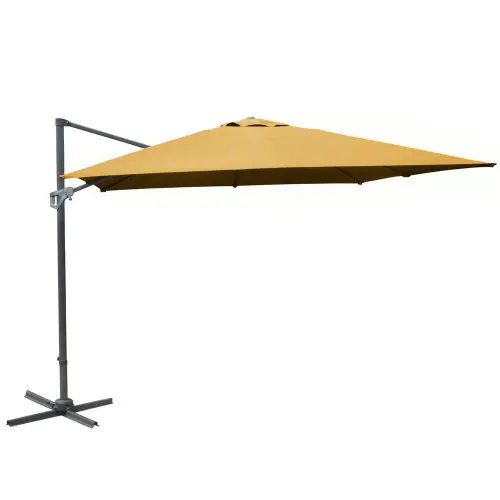 Offre Spéciale Parasol déporté NH 3 x 4 m en Aluminium - Toile inclinable - curry - PROLOISIRS