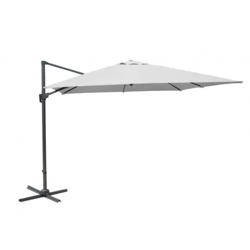 Meilleur Choix Parasol déporté NH - Toile carré 300 x 300 cm - Couleur blanche - PROLOISIRS