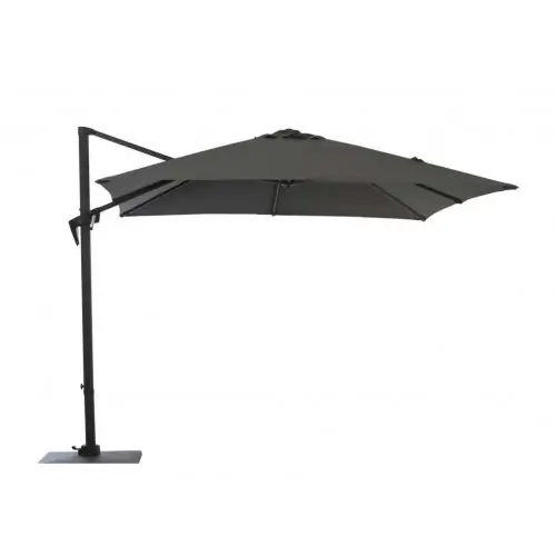 Achetez Aujourd&rsquo;hui Parasol déporté Roma – 300 x 400 cm – Aluminium – Toile grise – PROLOISIRS