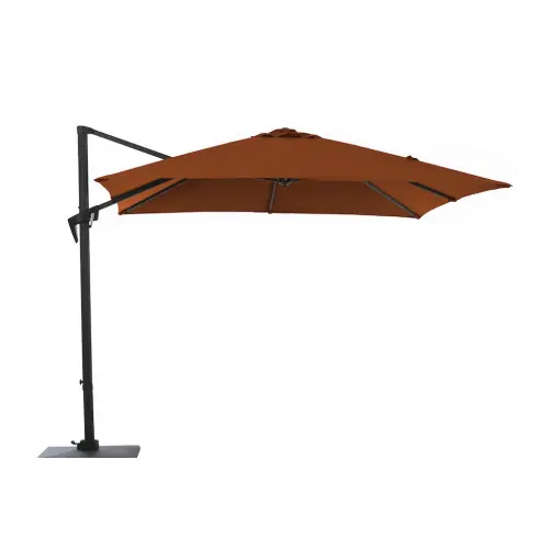 Parasol déporté - Roma - Aluminium époxy - Acier - Ø300 - Sienne - PROLOISIRS Satisfait Ou Remboursé