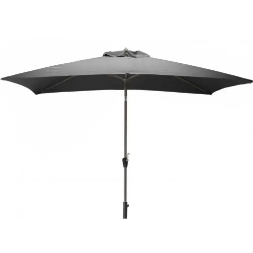Parasol droit - 300 x 200 cm - Aluminium - Toile grise - PROLOISIRS Meilleure Vente