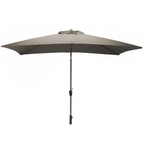 Parasol droit - 300 x 200 cm - Aluminium - Toile taupe - PROLOISIRS Meilleur Prix