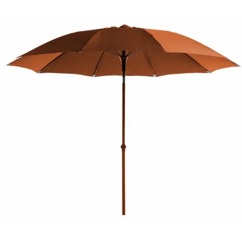 Parasol droit - FDV - Aluminium époxy - Fibre de verre - Ø270 - Sienne - PROLOISIRS Prix Bas