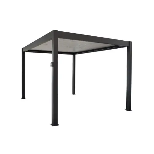 Pergola autoportée Bioclimatique Autonome Zéphir 3 x 4 m Solaire en Aluminium - grey - PROLOISIRS Offre Spéciale