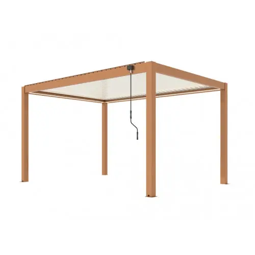 Offre Limitée Pergola Bioclimatique Mira 3x4 - Aluminium - Heat et Crème - Solaire - PROLOISIRS