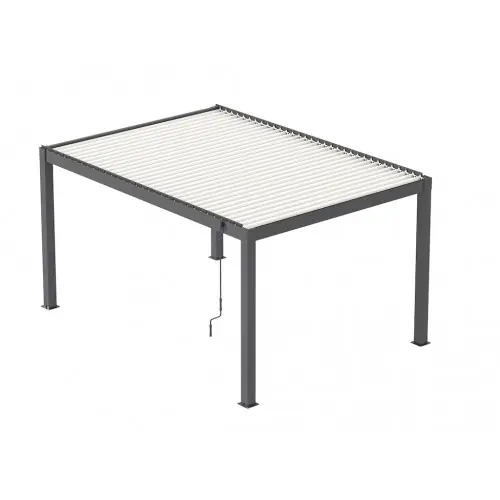 Pergola Mira 3x4 Alu et Lames - Graphite et Blanc - PROLOISIRS Commander Vite
