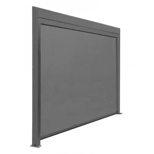 Pas Cher Rideau BioClim 4M pour Pergola Autoportée - Aluminium époxy gris - TPEP gris - PROLOISIRS