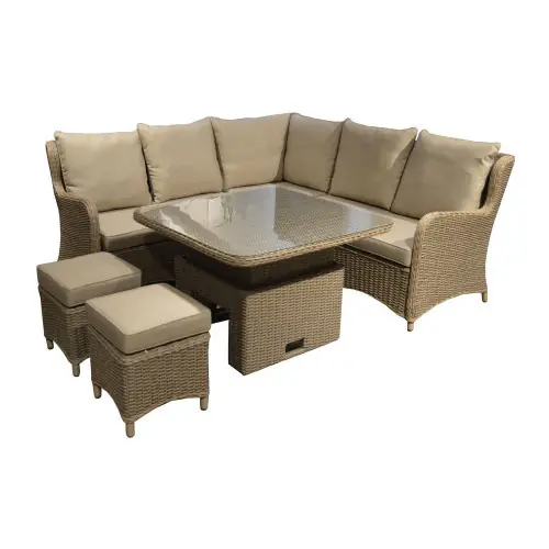 Salon De Jardin Toulon - Alu/Resine - Brun/Taupe - PROLOISIRS Petit Prix