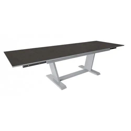 Table AMBER 180/230/280 x 100 cm - Aluminium époxy blanc / Céramique KEDRA New BB - Allonges en bout - PROLOISIRS Acheter En Ligne