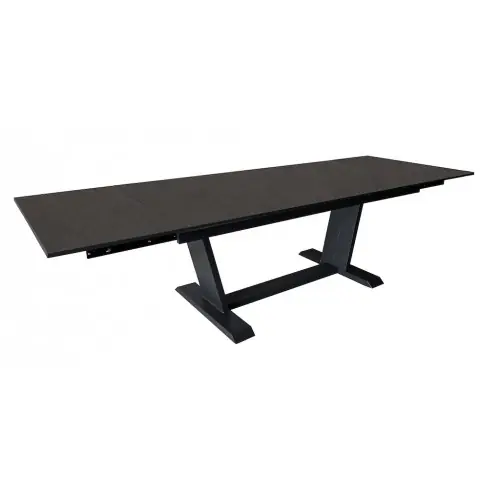Offre Du Jour Table AMBER 180/230/280 x 100 cm – Aluminium époxy graphite / Céramique KEDRA New BB – Allonges en bout – PROLOISIRS