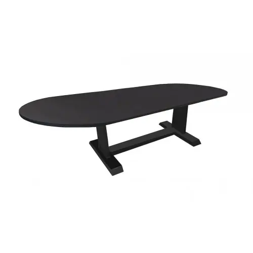 Acheter En Ligne Table AMBER ovale 240/300 x 120 cm – Aluminium époxy graphite / Céramique KEDRA New BB – Allonge automatique – PROLOISIRS