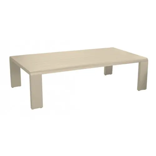 Table basse CORDOUAN aluminium époxy - 150 x 78 x 41 cm - Crème - PROLOISIRS Satisfait Ou Remboursé