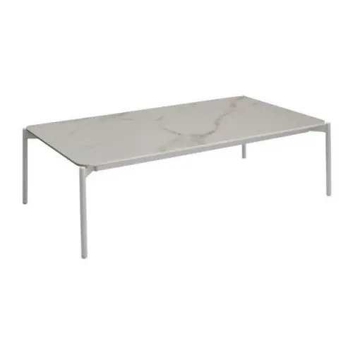 Table basse de jardin Ambiance en aluminium/céramique – blanc – PROLOISIRS Authentique