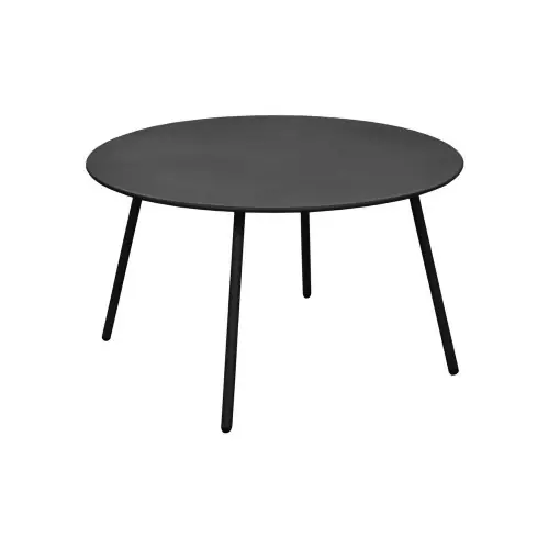 Table basse de jardin ronde en acier Rio - graphite Ø 70 cm - PROLOISIRS Bon Marché