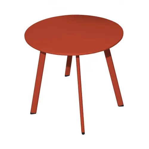 Table basse ronde en acier - MASSAÏ Ø 50 - Coloris terra - PROLOISIRS Seulement Aujourd'hui
