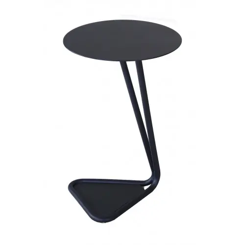 Table basse ronde en aluminium et acier - EZE Ø 40 x H 60 - Coloris graphite - PROLOISIRS Réduction