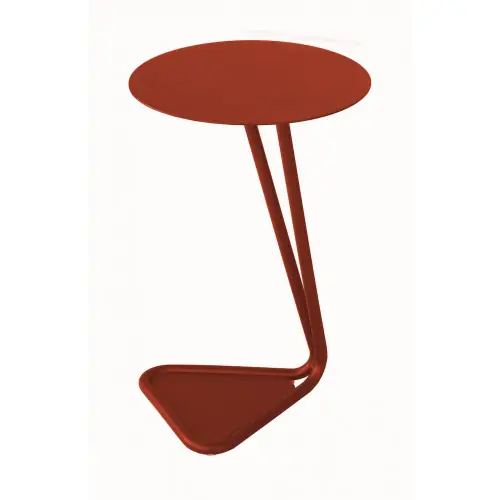 Table basse ronde en aluminium et acier - EZE Ø 40 x H 60 - Coloris terra - PROLOISIRS Achat Immédiat