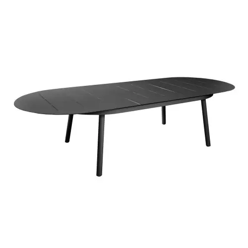 Bon Marché Table de jardin oblongue Dublin 230 / 300 x 120 cm - graphite - Aluminium - PROLOISIRS