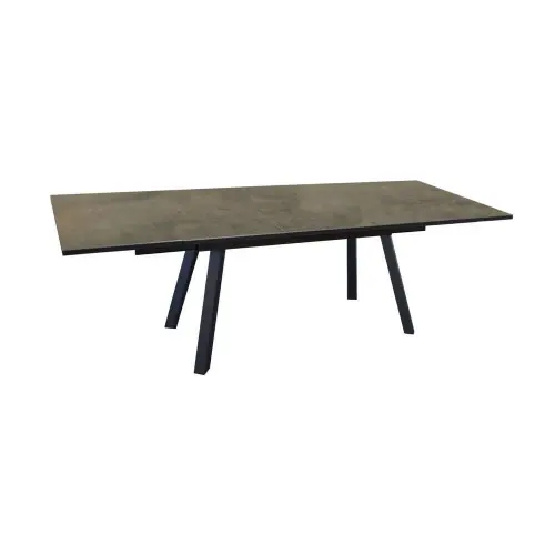 Commande En Gros Table de jardin rectangulaire Agra plateau à lames Fundermax® graphite/cave 180/230/280 cm – PROLOISIRS