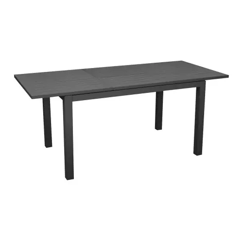 Table de jardin rectangulaire extensible Genes - graphite 110/170 cm - PROLOISIRS Prix Réduit