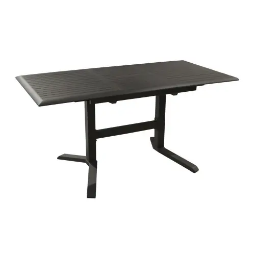 Meilleure Vente Table de jardin rectangulaire extensible Sotta en aluminium – graphite 110/150 cm – PROLOISIRS