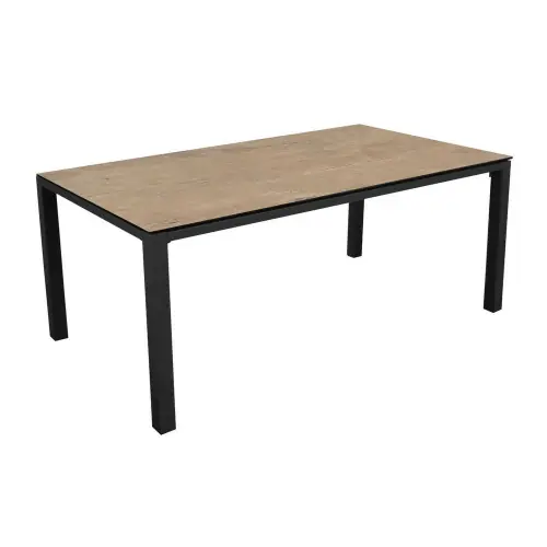 Produit De Marque Table de jardin rectangulaire Stonéo 220 cm en Aluminium - plateau Kedra - graphite/lenk - PROLOISIRS