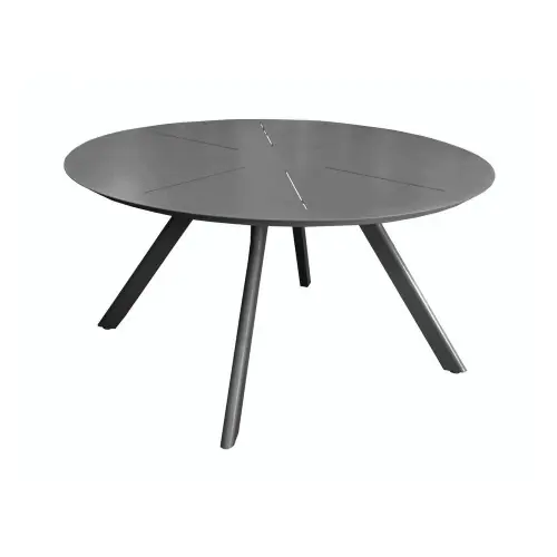 Table de jardin ronde Seven en aluminium - graphite 150 cm - PROLOISIRS Haute Qualité