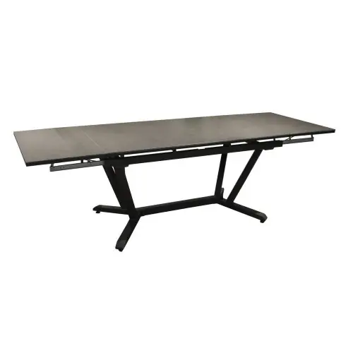 Table de jardin Vita 150/200/250 cm, plateau Kedra® alu ceram kedra - graphite/alley - PROLOISIRS Offre Spéciale