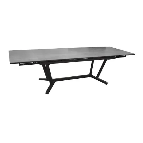 Marque Table de jardin Vita graphite/lucca en Aluminium 180/230/280 x100 cm - plateau Kedra - PROLOISIRS