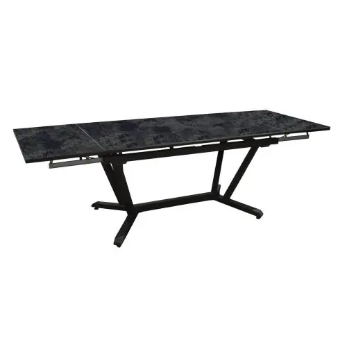 Top Vente Table de jardin Vita graphite/magma en Aluminium 180/230/280 x100 cm – plateau Kedra – PROLOISIRS