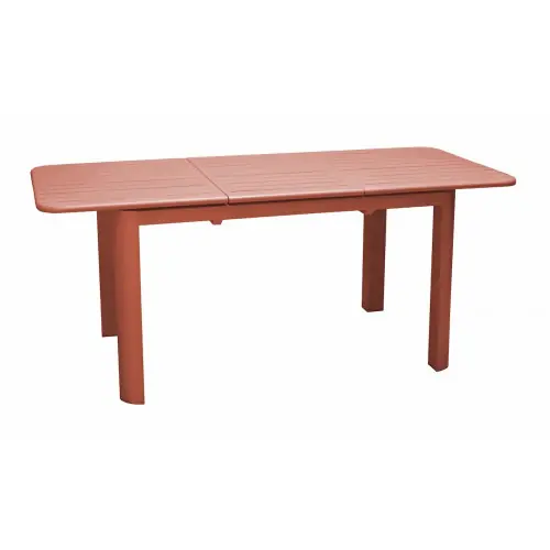 Bon Plan Table de repas extensible en aluminium - EOS 130/180 x 80 - Allonge papillon - Coloris terra - PROLOISIRS