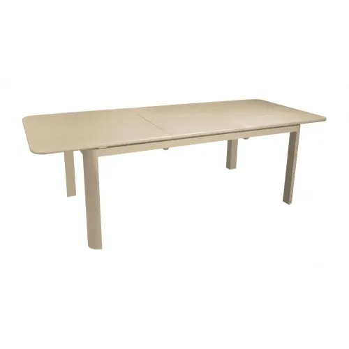 Seulement Aujourd'hui Table de repas extensible en aluminium - EOS 180/240 x 100 - Allonge papillon - Coloris crème - PROLOISIRS