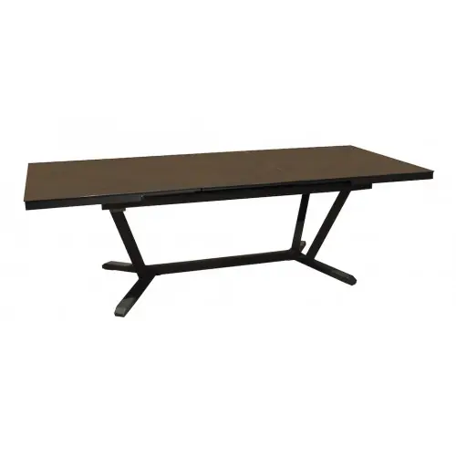 Offre Exclusive Table extensible - VITA - Aluminium époxy graphite - Plateau céramique Kedra Oxyde 6 mm - 180/240 x 100 cm - PROLOISIRS