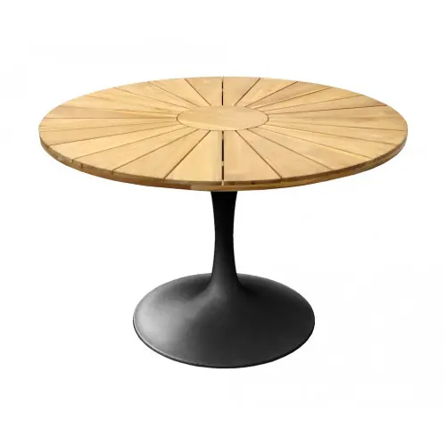 Table ronde SOLEIL Ø120 cm - Graphite Teck - PROLOISIRS Soldes