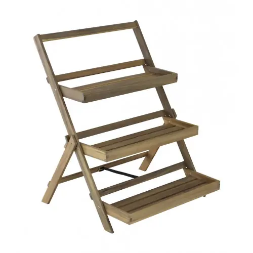 Étagère pliante – 3 étages – Acacia FSC 100% – PROLOISIRS Acheter Direct