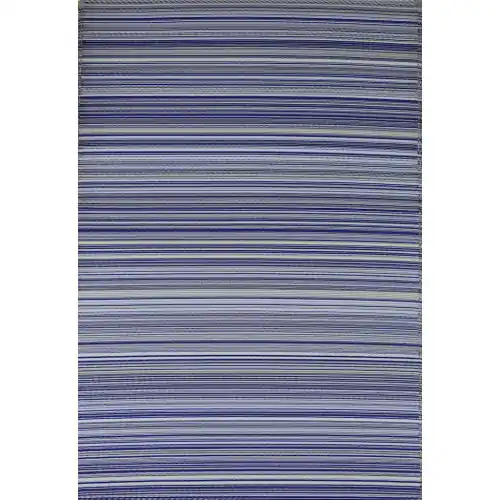 Quantité Limitée Tapis extérieur polypropylène recyclé 120 x 180 cm - Havane Bleu - PROLOISIRS