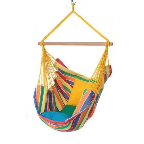 Bon Marché Toile de hamac chaise suspendue avec bois d‘écartement – alegria – PROLOISIRS