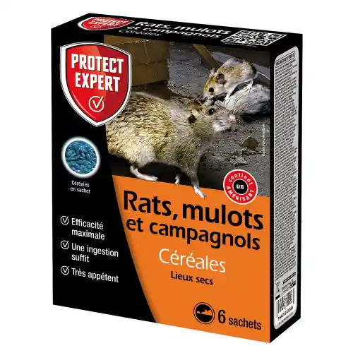 Céréales antirats et souris, PROTECT EXPERT, 150g – PROTECT EXPERT Vente Flash
