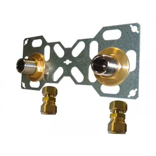 Double sortie de cloison mâle à compression pour tube per, Diam.16 mm 20 x 27 mm - QUICK PLOMBERIE Retour Gratuit