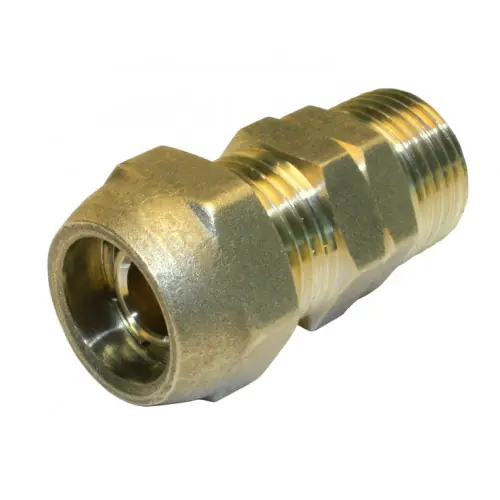 Manchon à compression laiton M 15 x 21 pour tube en per - QUICK PLOMBERIE Seulement Aujourd'hui