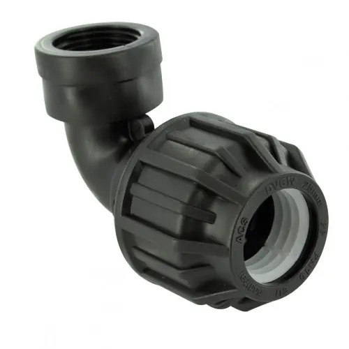Raccord coudé 90° à compression plastique F 20 x 27 pour tube en per - QUICK PLOMBERIE Acheter Direct