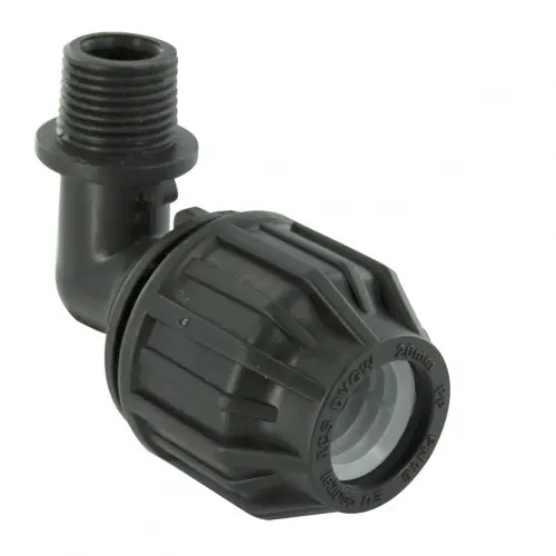 Commander Vite Raccord coudé 90° à compression plastique M 20 x 27 pour tube en polyéthylène – QUICK PLOMBERIE